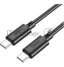 Кабель Hoco X88 Gratified 60W USB Type-C (m)-USB Type-C (m) 1м черный коробка