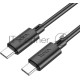 Кабель Hoco X88 Gratified 60W USB Type-C (m)-USB Type-C (m) 1м черный коробка