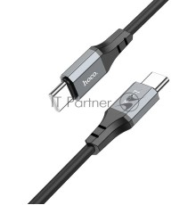 Кабель Hoco Spear X86 TYPE-C TO TYPE-C USB Type-C (m)-USB Type-C (m) 1м черный коробка
