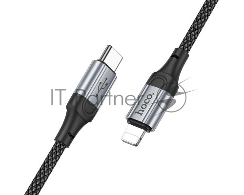 Кабель Hoco X102 Fresh iP USB Type-C (m)-Lightning (m) 1м черный коробка
