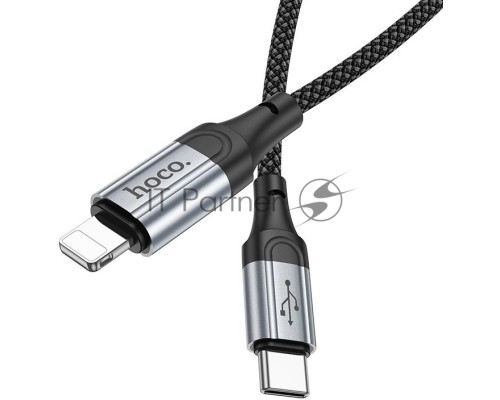 Кабель Hoco X102 Fresh iP USB Type-C (m)-Lightning (m) 1м черный коробка