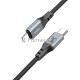Кабель Hoco X86 iP Spear PD USB Type-C (m)-Lightning (m) 1м черный коробка