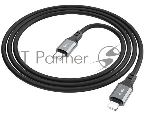 Кабель Hoco X86 iP Spear PD USB Type-C (m)-Lightning (m) 1м черный коробка
