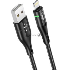 Кабель Hoco U93 Shadow iP USB (m)-Lightning (m) 1.2м черный коробка