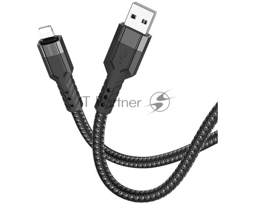 Кабель Hoco U110 iP USB (m)-Lightning (m) 1.2м черный коробка