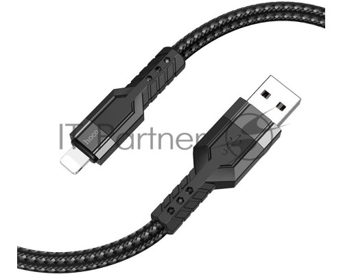 Кабель Hoco U110 iP USB (m)-Lightning (m) 1.2м черный коробка