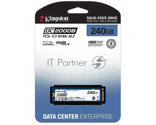 Накопитель SSD Kingston PCIe 4.0 x4 240GB SEDC2000BM8/240G DC2000B M.2 2280 0.4 DWPD