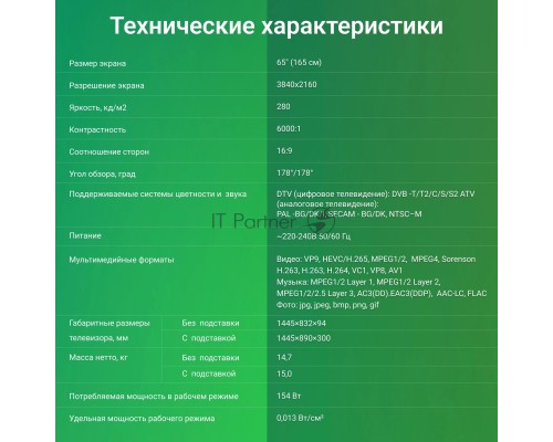 Телевизор Digma 65