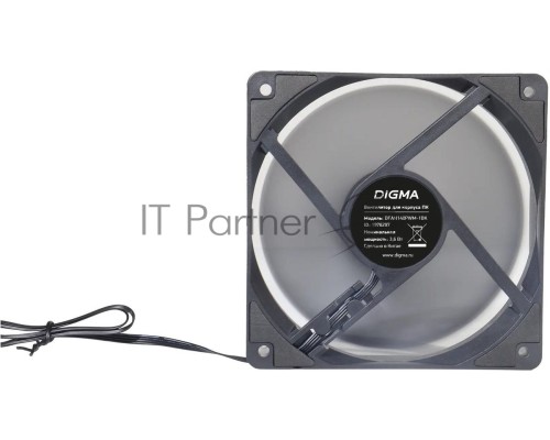 Вентилятор для корпуса Digma DFAN140PWM-1BK 140х140x25 черный 4-pin 28дБ Ret