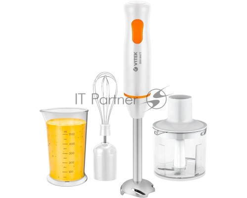 Блендер погружной Vitek Orange VT-3406 белый/оранжевый 700Вт
