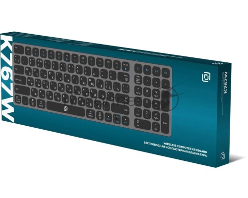 Клавиатура Оклик K767W беспроводная USB серый/черный (2002135)