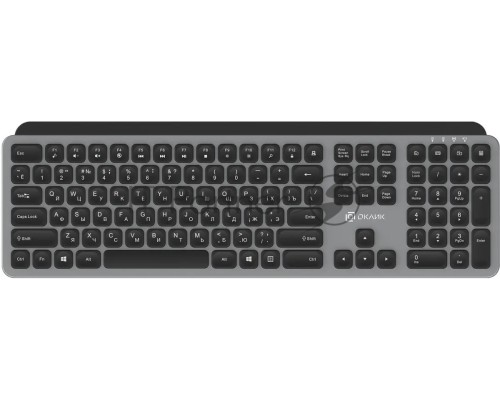 Клавиатура Оклик K859W беспроводная USB серый/черный (2002136)