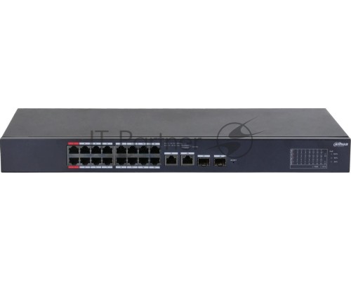 Коммутатор Dahua DH-CS4218-16ET-135 (L2) 16x100Мбит/с 2xКомбо (1000BASE-T/SFP) 16PoE 135W управляемый