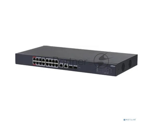 Коммутатор Dahua DH-CS4218-16ET-135 (L2) 16x100Мбит/с 2xКомбо (1000BASE-T/SFP) 16PoE 135W управляемый