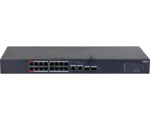 Коммутатор Dahua DH-CS4218-16ET-135 (L2) 16x100Мбит/с 2xКомбо (1000BASE-T/SFP) 16PoE 135W управляемый