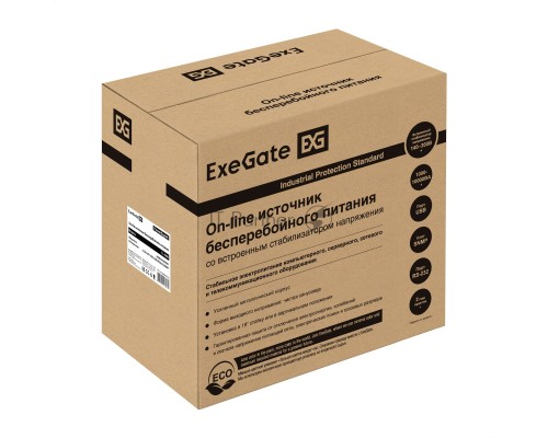 ИБП On-line ExeGate PowerExpert TL-2000.LCD.AVR.3SH.USB.RS232.SNMP <2000VA/2000W, On-Line, PF=1, LCD, 3*Schuko, RS232, USB, SNMP-slot, встроенные батареи 12V 7.2Ah - 4шт, Tower, металлический корпус, Black>