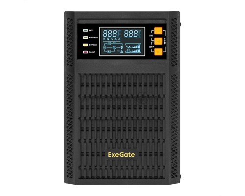 ИБП On-line ExeGate PowerExpert TL-2000.LCD.AVR.3SH.USB.RS232.SNMP <2000VA/2000W, On-Line, PF=1, LCD, 3*Schuko, RS232, USB, SNMP-slot, встроенные батареи 12V 7.2Ah - 4шт, Tower, металлический корпус, Black>