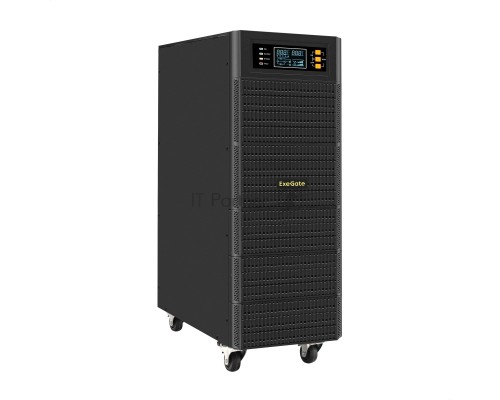 ИБП On-line ExeGate PowerExpert TL-575-6kVA.240V.LCD.AVR.T.USB.RS232.SNMP <6000VA/6000W, On-Line, PF=1, LCD, клеммы, RS232, USB, SNMP-slot, встроенные батареи 12V 7.2Ah -20шт, возможность подключения до 4 внешних батарейных блоков 240В, Tower, металличес
