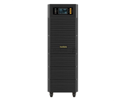ИБП On-line ExeGate PowerExpert TL-575-6kVA.240V.LCD.AVR.T.USB.RS232.SNMP <6000VA/6000W, On-Line, PF=1, LCD, клеммы, RS232, USB, SNMP-slot, встроенные батареи 12V 7.2Ah -20шт, возможность подключения до 4 внешних батарейных блоков 240В, Tower, металличес