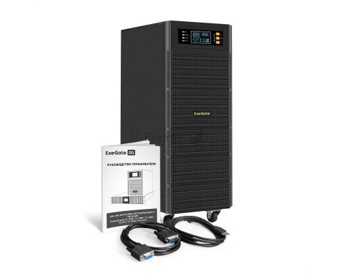 ИБП On-line ExeGate PowerExpert TL-575-6kVA.240V.LCD.AVR.T.USB.RS232.SNMP <6000VA/6000W, On-Line, PF=1, LCD, клеммы, RS232, USB, SNMP-slot, встроенные батареи 12V 7.2Ah -20шт, возможность подключения до 4 внешних батарейных блоков 240В, Tower, металличес