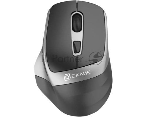 Мышь беспроводная Oklick 516MW черный/серебристый, 1600 dpi, радиоканал, Bluetooth, USB, кнопки - 6