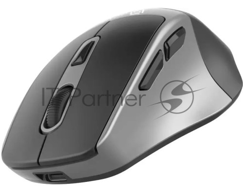 Мышь беспроводная Oklick 516MW черный/серебристый, 1600 dpi, радиоканал, Bluetooth, USB, кнопки - 6