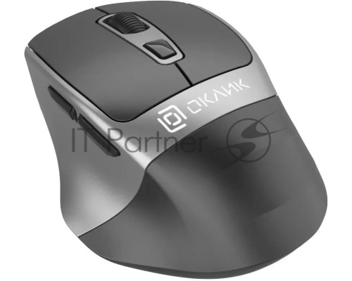 Мышь беспроводная Oklick 516MW черный/серебристый, 1600 dpi, радиоканал, Bluetooth, USB, кнопки - 6