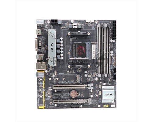 Материнская плата AFOX A520D4-MA5-V2, AM4, AMD A520, 2xDDR4, 4xSATA, 1xM.2, 1xPCI-E 3.0 x16, 2xPCI-E x1, 1xMini PCI-E, 1xHDMI, 1xVGA, 1x 1Gb LAN, 2xUSB-A 2.0, 4xUSB-A 3.0, 3x3.5 мм, 5.1, mATX