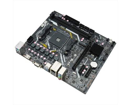 Материнская плата AFOX A520D4-MA5-V2, AM4, AMD A520, 2xDDR4, 4xSATA, 1xM.2, 1xPCI-E 3.0 x16, 2xPCI-E x1, 1xMini PCI-E, 1xHDMI, 1xVGA, 1x 1Gb LAN, 2xUSB-A 2.0, 4xUSB-A 3.0, 3x3.5 мм, 5.1, mATX