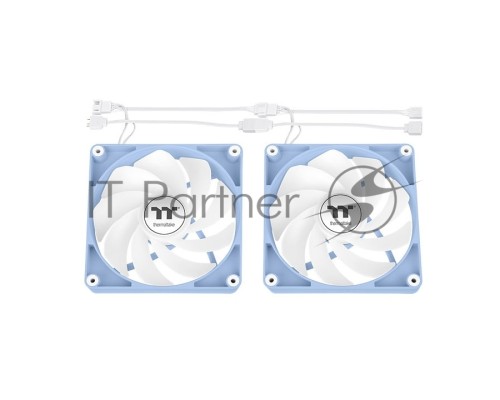 Вентилятор для корпуса Thermaltake CT140 Sync Hydrangea Reverse ARGB 140х140x25 голубой 4-pin 32.8дБ (упак.:2шт) (CL-F201-PL14BU-A) Ret