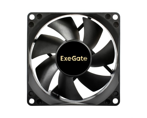 Вентилятор 12В DC ExeGate ExtraSilent ES08025S3P (80x80x25 мм, Sleeve bearing (подшипник скольжения), 3pin, 2100RPM, 21dBA)