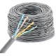 Кабель сетевой KingPrice KP-utp-c5e-0.5mm-CU-305m UTP 4 пары cat.5E solid 0.50мм Cu 305м серый