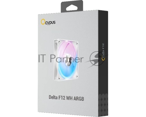 Вентилятор для корпуса  Ocypus Delta F12 WH ARGB LED / White / PWM