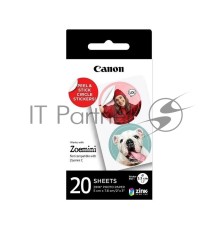 Наклейки Canon ZINK ZP-2030-2C-20 (2 круга) 4967C003/20л./белый для сублимационных принтеров