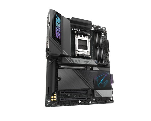 Материнская плата Gigabyte X870E AORUS PRO, AM5, AMD X870E, 4xDDR5, 4xSATA, 4xM.2, 1xPCI-E 5.0 x16, 1xPCI-E 4.0 x4, 1xPCI-E 3.0 x4, 1xHDMI, 1xUSB-C (DP), 1x 2.5Gb LAN, 2xUSB-A 2.0, 4xUSB-A 3.2 Gen 1, 3xUSB-A 3.2 Gen 2, 2xUSB-C 3.2 Gen 2 (USB4), 2x3.5 мм,
