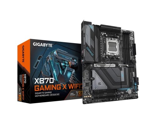 Материнская плата Gigabyte X870 GAMING X WIFI7, AM5, AMD X870, 4xDDR5, 4xSATA, 3xM.2, 1xPCI-E 5.0 x16, 2xPCI-E 3.0 x1, 1xHDMI, 1xUSB-C (DP), 1x 2.5Gb LAN, 4xUSB-A 2.0, 3xUSB-A 3.2 Gen 1, 1xUSB-A 3.2 Gen 2, 2xUSB-C 3.2 Gen 2 (USB4), 3x3.5 мм, 7.1, ATX