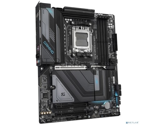 Материнская плата Gigabyte X870 GAMING X WIFI7, AM5, AMD X870, 4xDDR5, 4xSATA, 3xM.2, 1xPCI-E 5.0 x16, 2xPCI-E 3.0 x1, 1xHDMI, 1xUSB-C (DP), 1x 2.5Gb LAN, 4xUSB-A 2.0, 3xUSB-A 3.2 Gen 1, 1xUSB-A 3.2 Gen 2, 2xUSB-C 3.2 Gen 2 (USB4), 3x3.5 мм, 7.1, ATX