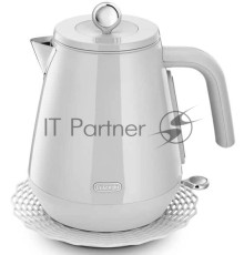Чайник электрический Delonghi KBY2001.W 1.7л. 2200Вт белый корпус: металл/пластик