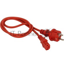 Шнур питания Lanmaster LAN-PP13/SH-10-RD C13-Schuko проводник.:3x0.75мм2 10м 220В 10А красный