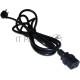 Шнур питания Lanmaster LAN-PP19/SHA-5.0-BK C19-Schuko проводник.:3x1.5мм2 5м 220В 16А черный