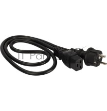 Шнур питания Lanmaster LAN-PP19/SH-0.5-BK C19-Schuko проводник.:3x1.5мм2 0.5м 220В 16А черный