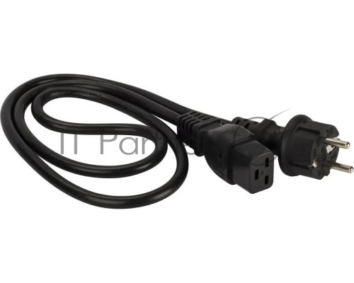 Шнур питания Lanmaster LAN-PP19/SH-0.5-BK C19-Schuko проводник.:3x1.5мм2 0.5м 220В 16А черный