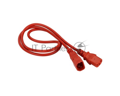 Шнур питания Lanmaster LAN-PP13/14-1.5-RD C13-С14 проводник.:3x0.75мм2 1.5м 220В 10А красный
