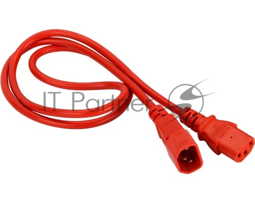 Шнур питания Lanmaster LAN-PP13/14-1.5-RD C13-С14 проводник.:3x0.75мм2 1.5м 220В 10А красный