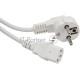 Шнур питания Lanmaster LAN-PP13/SHA-1.0-WH C13-Schuko проводник.:3x0.75мм2 1м 220В 10А белый