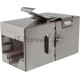 Адаптер Suprlan 10-0316-1, проходн. Keystone RJ45 кат.5E FTP, стальной