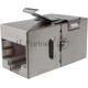 Адаптер Suprlan 10-0316-1, проходн. Keystone RJ45 кат.5E FTP, стальной