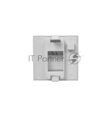 Панель Suprlan 10-0304-1, лицевая со шторкой 45x45, 1xKeystone ABS пластик, белый