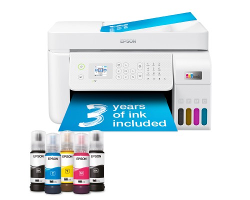 МФУ струйный Epson EcoTank L5296 (C11CJ65411) белый, A4, ч/б печ. 33стр/мин., цв. печ. 15стр/мин., 5760x1440 DPI, 2400х1200 DPI, USB, Ethernet, Wi-Fi