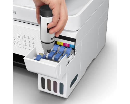 МФУ струйный Epson EcoTank L5296 (C11CJ65411) белый, A4, ч/б печ. 33стр/мин., цв. печ. 15стр/мин., 5760x1440 DPI, 2400х1200 DPI, USB, Ethernet, Wi-Fi